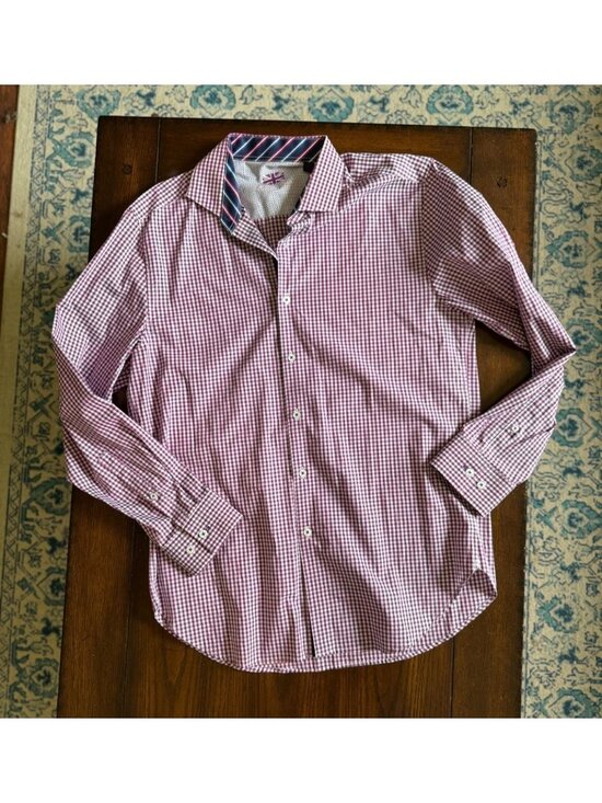 Michelsons Other - Michelsons London Purple Gingham Check Pattern Dress Shirt Long Sleeve Medium